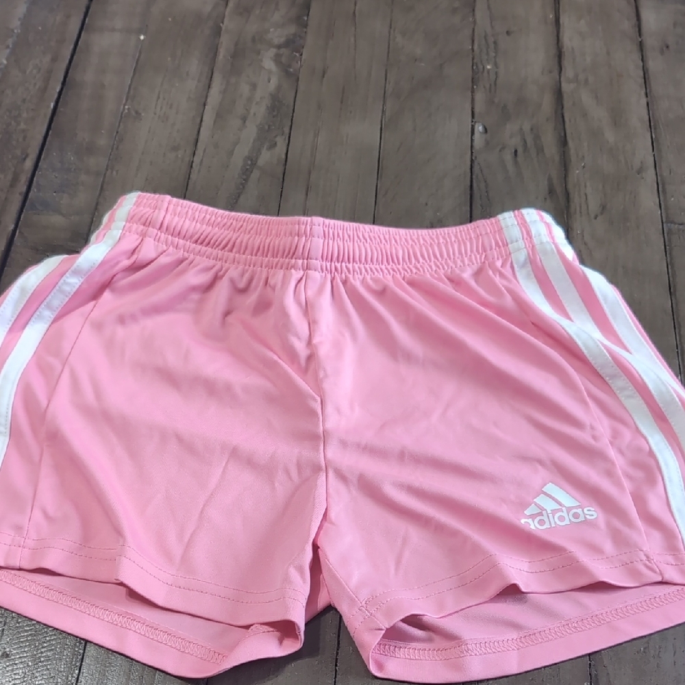 Adidas Girls Athletic Shorts in Pink and White